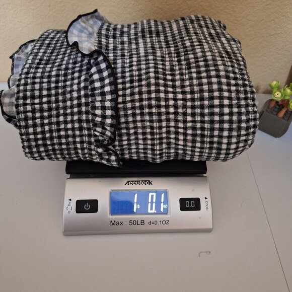 Fully Smocked Dress Ruffled Gingham Tiered Dress 3XL/3X Cottage Beach Coquett - Picture 10 of 11